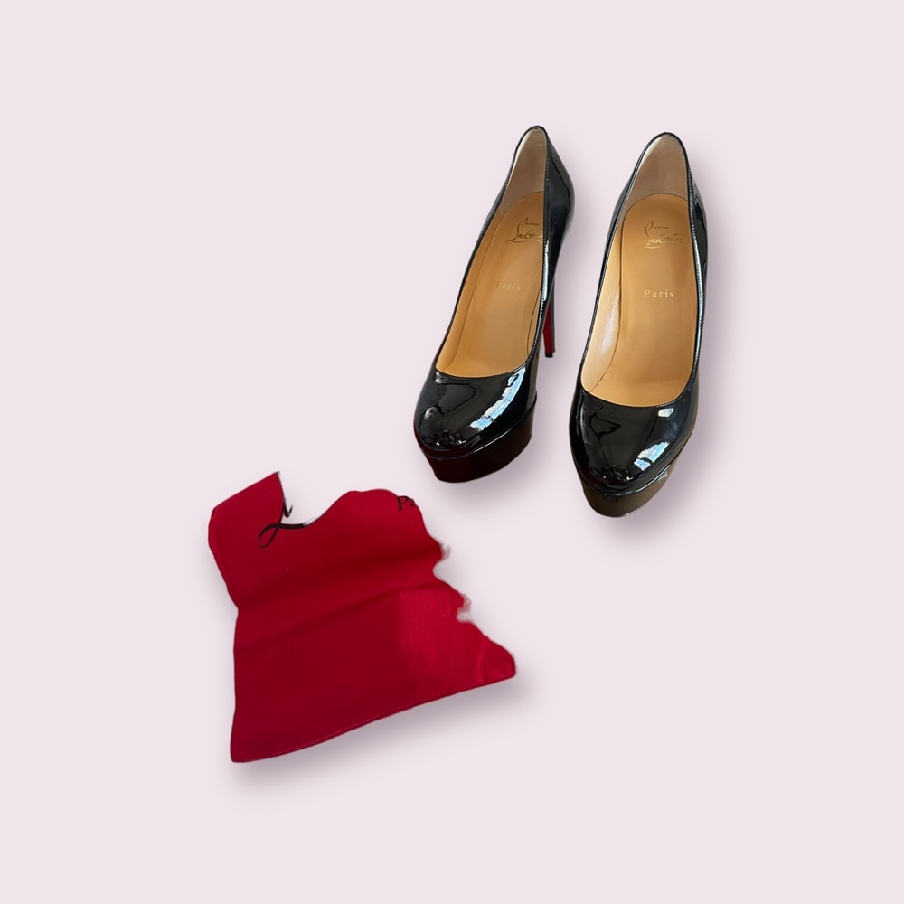 Christian Louboutin Bianca Platform Pumps Black size 40(10) - Picture 4 of 12